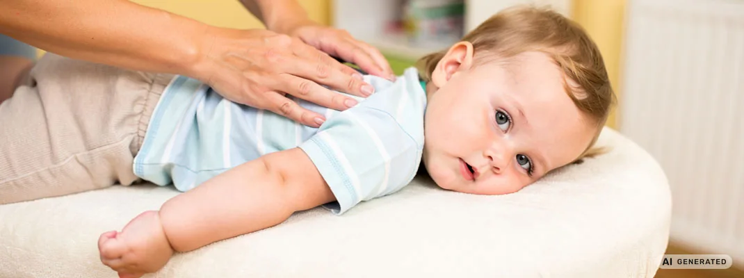 Chiropraktische Behandlung eines Kleinkinds